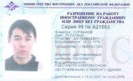 разрешение на работу - пластиковая карточка